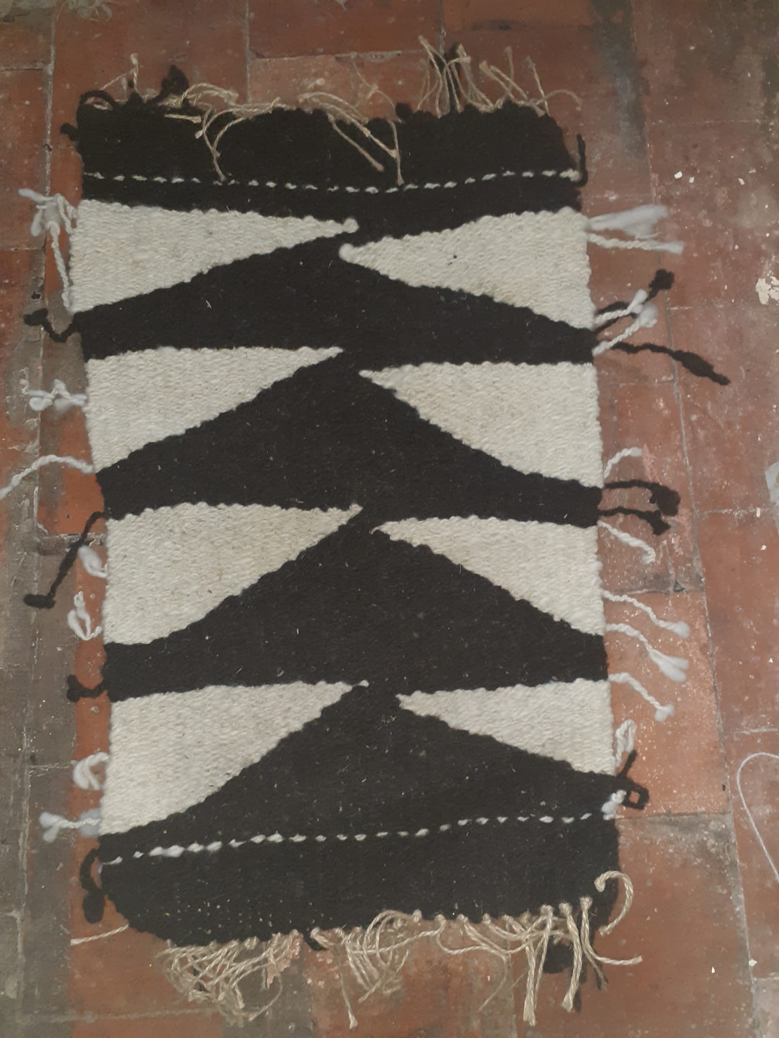 Handwoven textile rug